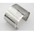 Brazalete de moda de acero inoxidable de señora brazalete pesado brazaletes